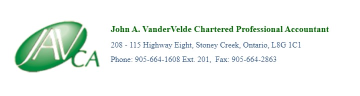 John A. VanderVelde Chartered Professional Accountant